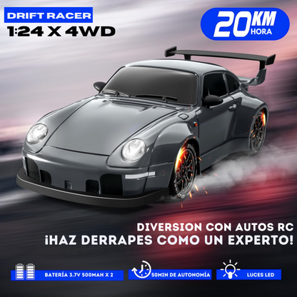 Coche de Carrera RC con Kit de Drift y Control Preciso